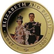 1 Dollar - Elizabeth II Diamond Wedding, Cook Islands, 2007 reverse image
