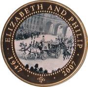 1 Dollar - Elizabeth II Diamond Wedding reverse image