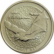 1 Dollar - Elizabeth II 4th Portrait - Ghost Bat, Australia, 2008 reverse image