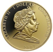 1 Dollar - Elizabeth II Diamond Wedding, Cook Islands, 2007 obverse image