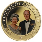 1 Dollar - Elizabeth II Diamond Wedding reverse image