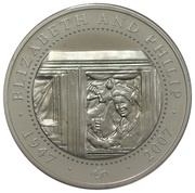 1 Dollar - Elizabeth II Diamond Wedding, Cook Islands, 2007 reverse image