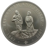 1 Dollar - Elizabeth II Diamond Wedding, Cook Islands, 2007 reverse image