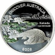 1 Dollar - Elizabeth II 4th Portrait - Discover Australia - Kakadu, Australia, 2008 reverse image