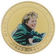 1 Dollar - Elizabeth II Princess Diana, Cook Islands, 2007 reverse image