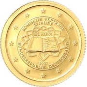 1 Dollar - Elizabeth II Treaty of Rome: Germany, Cook Islands, 2007 reverse image