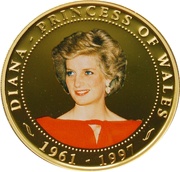 1 Dollar - Elizabeth II Diana Princess of Wales, Cook Islands, 2007 reverse image