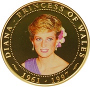1 Dollar - Elizabeth II Diana Princess of Wales, Cook Islands, 2007 reverse image