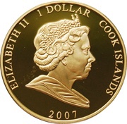 1 Dollar - Elizabeth II Diana Princess of Wales, Cook Islands, 2007 obverse image