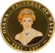 1 Dollar - Elizabeth II Diana Princess of Wales, Cook Islands, 2007 reverse image