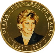 1 Dollar - Elizabeth II Diana Princess of Wales, Cook Islands, 2007 reverse image