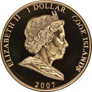 1 Dollar - Elizabeth II Princess Diana at Hindu Temple, Cook Islands, 2007 obverse image
