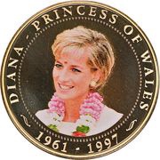 1 Dollar - Elizabeth II Princess Diana at Hindu Temple, Cook Islands, 2007 reverse image