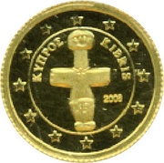 1 Dollar - Elizabeth II Cyprus 2 Euro, Cook Islands, 2007 reverse image
