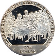 1 Dollar - Elizabeth II The Nelson Touch reverse image