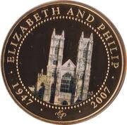 1 Dollar - Elizabeth II Diamond Wedding, Cook Islands, 2007 reverse image
