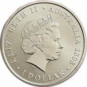 1 Dollar - Elizabeth II 4th Portrait - Grey Kangaroo obverse image