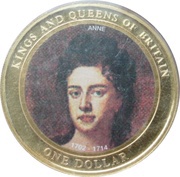 1 Dollar - Elizabeth II Queen Anne, Cook Islands, 2007 reverse image