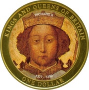 1 Dollar - Elizabeth II King Richard II, Cook Islands, 2007 reverse image