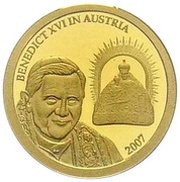 1 Dollar - Elizabeth II Benedict XVI in Austria, Cook Islands, 2007 reverse image
