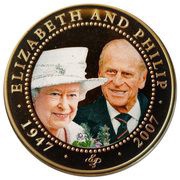 1 Dollar - Elizabeth II Diamond Wedding, Cook Islands, 2007-2008 reverse image