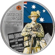 1 Dollar - Elizabeth II WWI Soldier in Mid-East, Cook Islands, 2008 reverse image