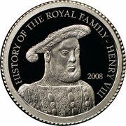 1 Dollar - Elizabeth II King Henry VIII, Cook Islands, 2008 reverse image