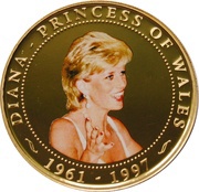 1 Dollar - Elizabeth II Diana Princess of Wales reverse image