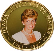 1 Dollar - Elizabeth II Diana Princess of Wales, Cook Islands, 2008 reverse image