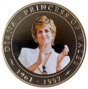 1 Dollar - Elizabeth II Diana Princess of Wales, Cook Islands, 2008 reverse image