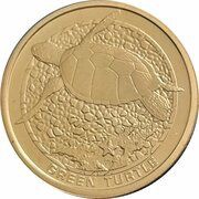 1 Dollar - Elizabeth II 4th Portrait - Green Turtle, Australia, 2008 reverse image
