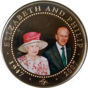 1 Dollar - Elizabeth II Diamond Wedding, Cook Islands, 2008 reverse image