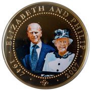 1 Dollar - Elizabeth II Diamond Wedding, Cook Islands, 2008 reverse image