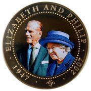 1 Dollar - Elizabeth II Diamond Wedding, Cook Islands, 2008 reverse image