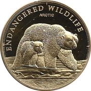 1 Dollar - Elizabeth II Polar Bears, Cook Islands, 2008 reverse image
