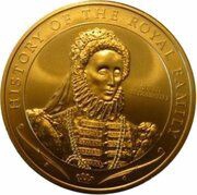 1 Dollar - Elizabeth II Queen Elizabeth I, Cook Islands, 2008 reverse image