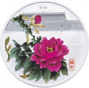 1 Dollar - Elizabeth II Purple Peony, Cook Islands, 2008 reverse image