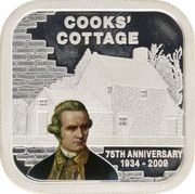 1 Dollar - Elizabeth II Cooks' Cottage, Cook Islands, 2009 reverse image