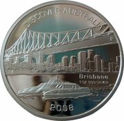 1 Dollar - Elizabeth II 4th Portrait - Discover Australia - Brisbane, Australia, 2008 reverse image