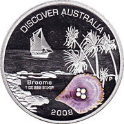 1 Dollar - Elizabeth II 4th Portrait - Discover Australia - Broome, Australia, 2008 reverse image