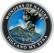 1 Dollar - Elizabeth II Mount Etna, Cook Islands, 2009 reverse image