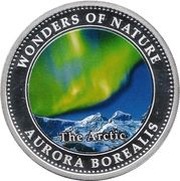 1 Dollar - Elizabeth II Aurora Borealis, Cook Islands, 2009 reverse image