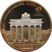 1 Dollar - Elizabeth II Brandenburg Gate, Cook Islands, 2009 reverse image