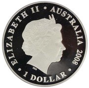 1 Dollar - Elizabeth II 4th Portrait - HMAS Sydney II obverse image