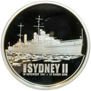 1 Dollar - Elizabeth II 4th Portrait - HMAS Sydney II, Australia, 2008 reverse image
