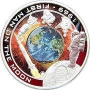 1 Dollar - Elizabeth II First man on the moon, Cook Islands, 2009 reverse image