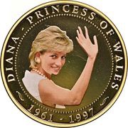 1 Dollar - Elizabeth II Diana Princess of Wales, Cook Islands, 2009 reverse image