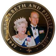 1 Dollar - Elizabeth II Diamond Wedding, Cook Islands, 2009 reverse image