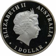 1 Dollar - Elizabeth II 4th Portrait - World Youth Day - Silver Proof obverse image