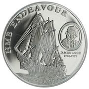 1 Dollar - Elizabeth II HMB Endeavour, Cook Islands, 2009 reverse image